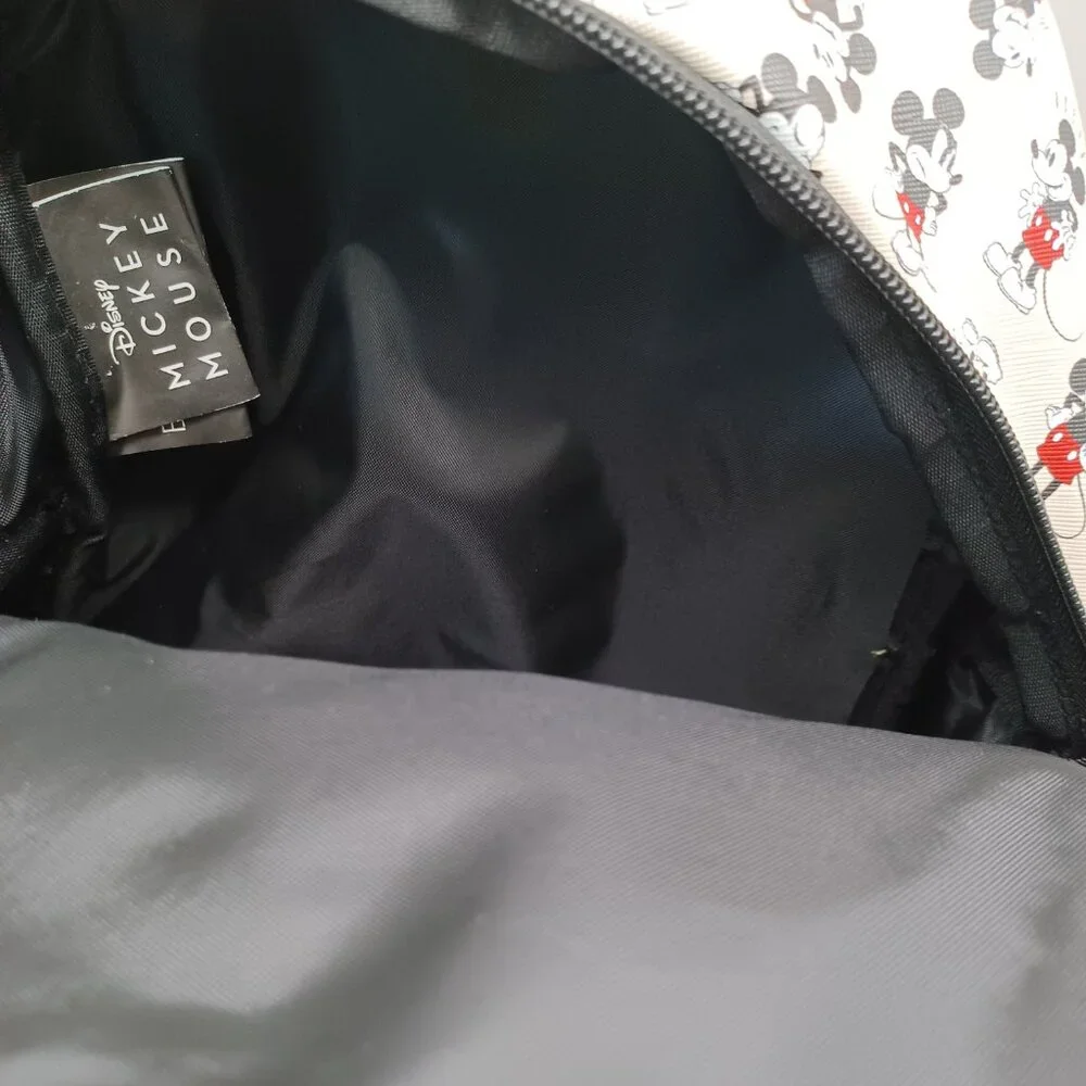 Disney Mickey Mouse Backpack BioWorld Cream Black‎ Red Mini Bag NEW
